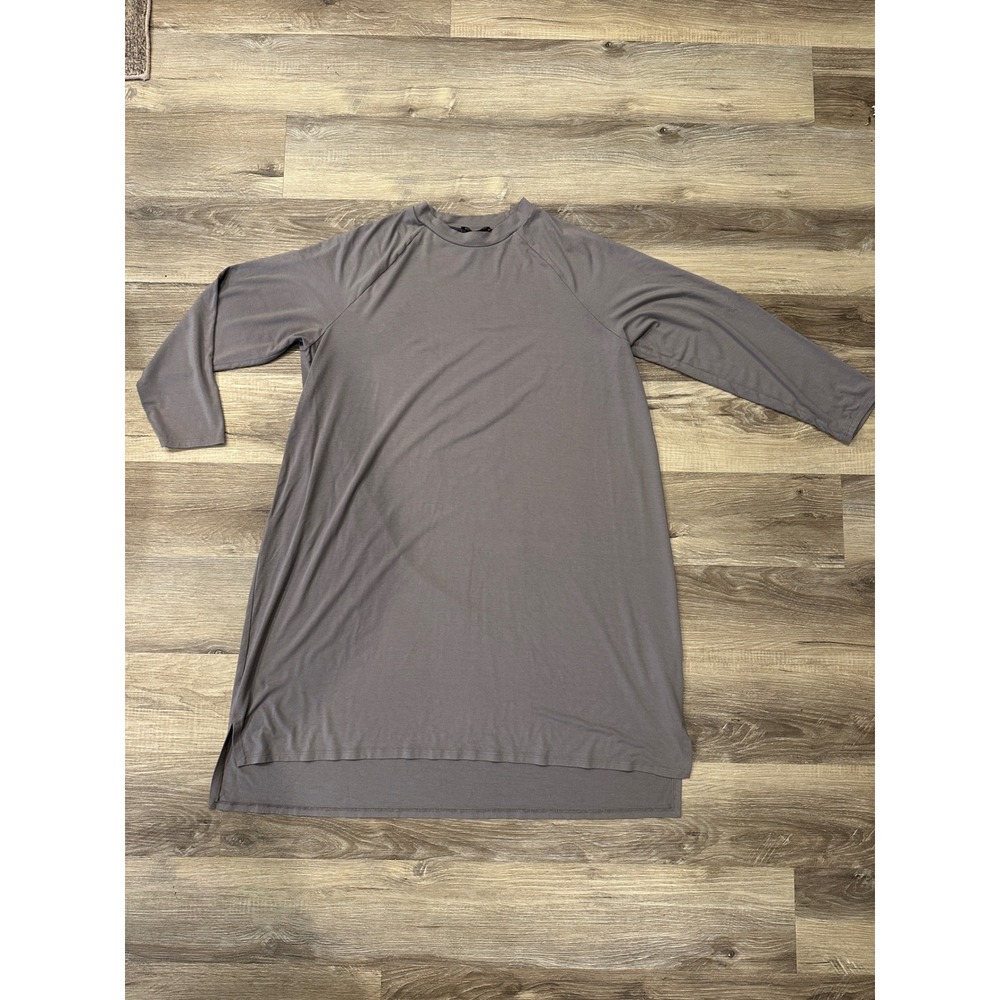 EILEEN FISHER Grey Long Sleeve‎ Tunic Dress Gray XL
